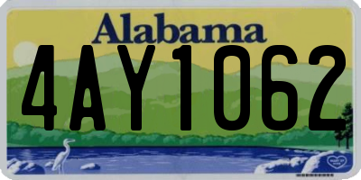 AL license plate 4AY1062