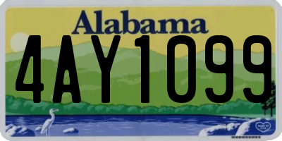 AL license plate 4AY1099