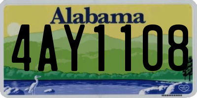 AL license plate 4AY1108