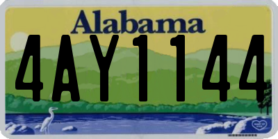 AL license plate 4AY1144