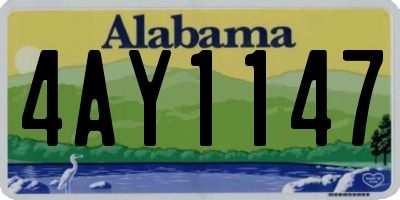 AL license plate 4AY1147