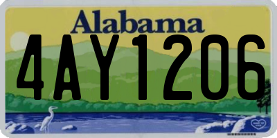 AL license plate 4AY1206