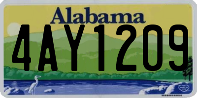 AL license plate 4AY1209