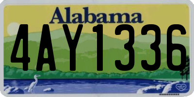 AL license plate 4AY1336