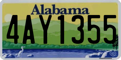 AL license plate 4AY1355