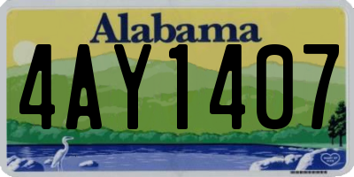 AL license plate 4AY1407