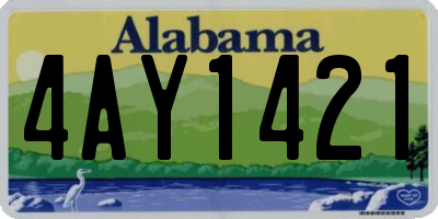 AL license plate 4AY1421