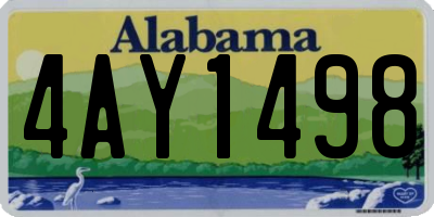 AL license plate 4AY1498