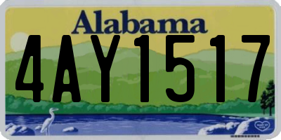 AL license plate 4AY1517