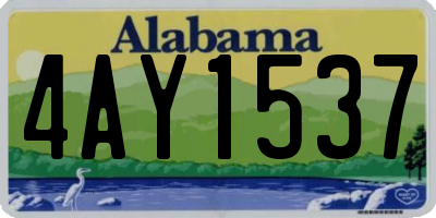 AL license plate 4AY1537