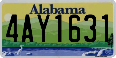 AL license plate 4AY1631