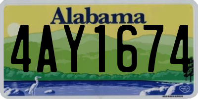 AL license plate 4AY1674