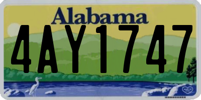 AL license plate 4AY1747