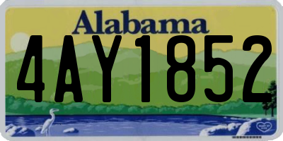 AL license plate 4AY1852