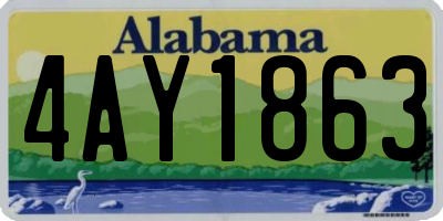 AL license plate 4AY1863