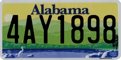 AL license plate 4AY1898