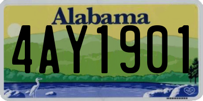 AL license plate 4AY1901
