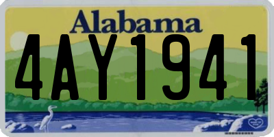 AL license plate 4AY1941