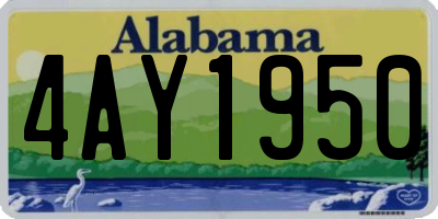 AL license plate 4AY1950