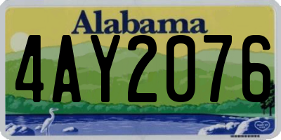 AL license plate 4AY2076