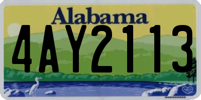 AL license plate 4AY2113