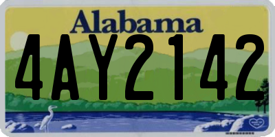 AL license plate 4AY2142