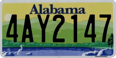 AL license plate 4AY2147
