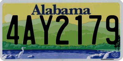 AL license plate 4AY2179
