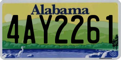 AL license plate 4AY2261