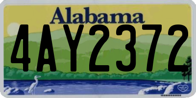 AL license plate 4AY2372