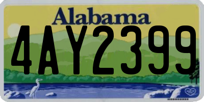 AL license plate 4AY2399