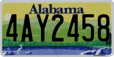 AL license plate 4AY2458