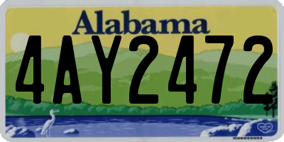 AL license plate 4AY2472