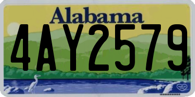 AL license plate 4AY2579
