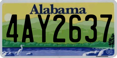 AL license plate 4AY2637