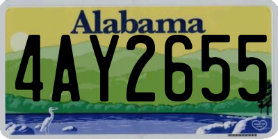 AL license plate 4AY2655