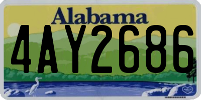 AL license plate 4AY2686