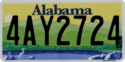 AL license plate 4AY2724