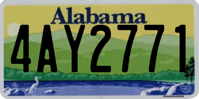 AL license plate 4AY2771