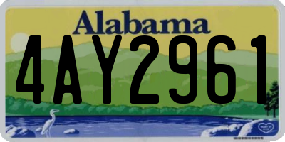 AL license plate 4AY2961