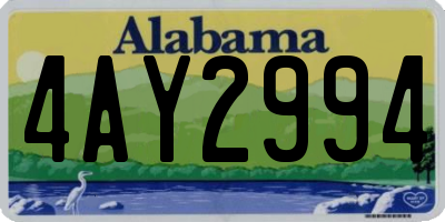 AL license plate 4AY2994