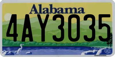 AL license plate 4AY3035