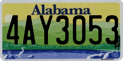 AL license plate 4AY3053