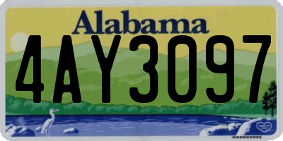 AL license plate 4AY3097