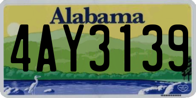 AL license plate 4AY3139
