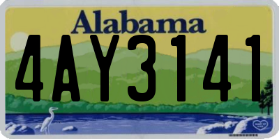 AL license plate 4AY3141