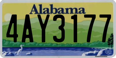 AL license plate 4AY3177
