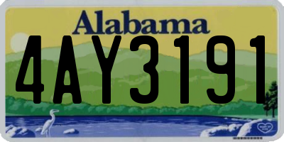 AL license plate 4AY3191