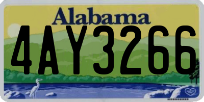 AL license plate 4AY3266