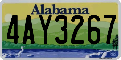 AL license plate 4AY3267